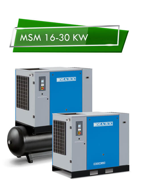 COMPRESSORE MSM DA 16-30 kW / 20 – 40 HP PORTATA 1870 – 4350 L/MIN | AirPlus Compressori